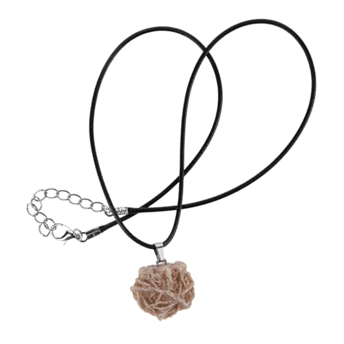 Baluue Natürliche Rosenblüten Kette Damen Halskette mit Desert Anhänger Handgefertigt Einzigartiges Blumen design Eleganter Schmuck für Party Geschenk für Frauen und Freundinnen von Baluue