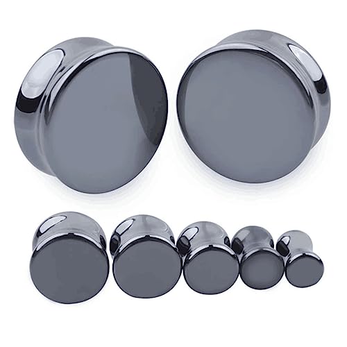Baluue Natürliche Stein Ohrlochdehner Ohr Expander Piercing Schmuck Schwarz Modisch Komfortabel Geeignet für Hochzeiten Bankette und Alltag für Damen und Freunde von Baluue