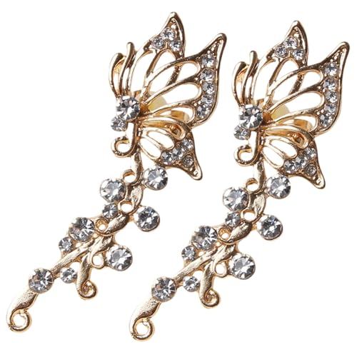 Baluue Ohrclips Damen mit Funkelnden Schmetterlings diamanten Modische Ohrklemme Ohrringe für Alltag und Besondere Anlässe Minimalistisches Design Leichte Ohrhänger von Baluue