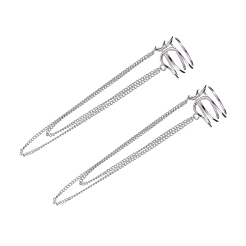 Baluue Ohrmanschetten mit Langen Tassel Ohrringen für Damen Eleganter Leichter Ohrschmuck Modisch für Geburtstagsgeschenk Party Hochzeit Geeignet von Baluue