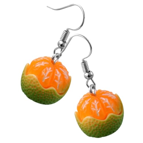 Baluue Orange farbene Tropfen Ohrringe Damen Resin Frucht Ohrhänger Leicht Handgefertigt Modischer Modeschmuck für Party Alltag Geschenk von Baluue