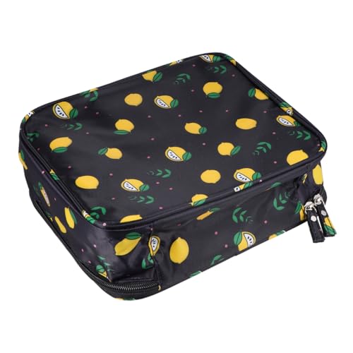 Baluue Reise Kosmetik Tasche Mit Großem Stauraum Tragbarer Make-up Organizer Für Frauen Praktische Aufbewahrung Für Toilettenartikel Und Kosmetika Im Stilvollen Zitronen-Design von Baluue