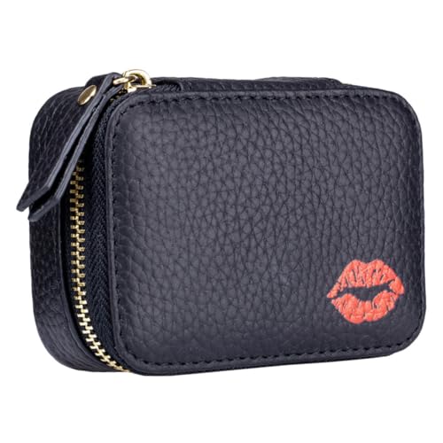 Baluue Outdoor Make-up Tasche Für Lippenstift Mit Spiegel Kleine Tragbare Kosmetiktasche Aus Leder Für Reisen Und Unterwegs Für Frauen Und Mädchen von Baluue