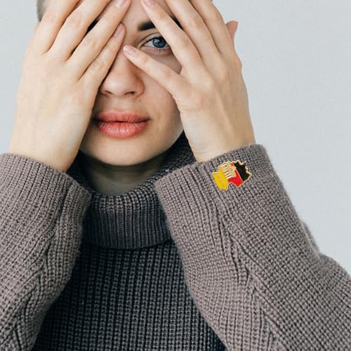 Baluue Patriotische Deutschland Flagge Anstecknadel Metallbrosche für Frauen Modischer Reverspin für Kleidung Taschen und Hüte für Nationalfeiern Partys und Business events von Baluue