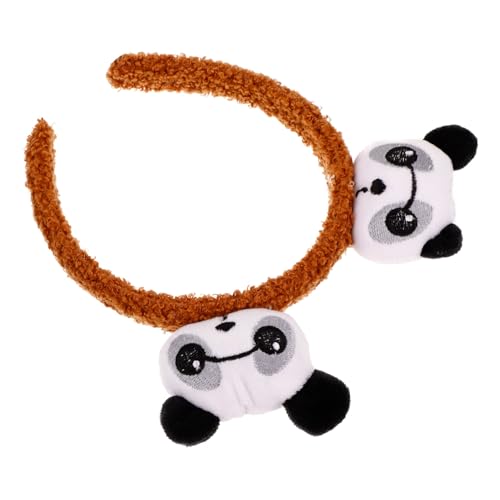 Baluue Pelziges Bommel-Stirnband Flauschige Panda-Ohren Haarband Schönes Plüsch-Panda-Haarband Tierpuppen-Stirnband Geschenk Für Mädchen Spa Make-Up Gesicht Waschen von Baluue