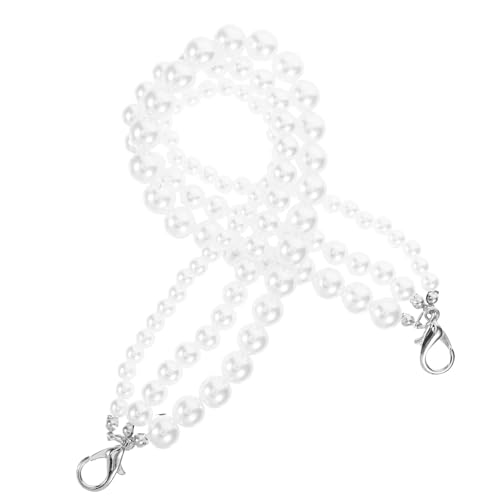 Baluue Perlen Schuhkette Handgefertigt Dreilagig Glänzend Sneaker Schmuck Boot Chain Accessoire Elegant Weißer Perlenglanz für Damen und Mädchen von Baluue