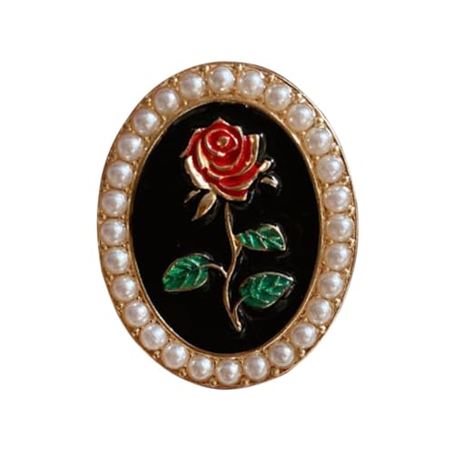 Baluue Perlenbrosche Emaille Brosche Damen Anstecknadel Schmuck Geschenk für Hemd Mantel Top Accessoire von Baluue