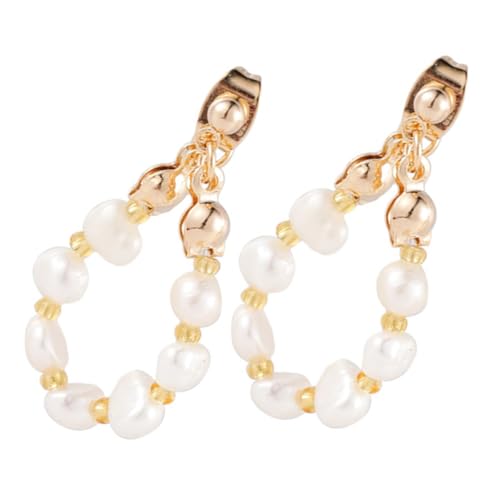 Baluue Perlenohrringe Damen Vintage Tropfenohrringe Elegant Klassisch für Hochzeit Party Alltag von Baluue