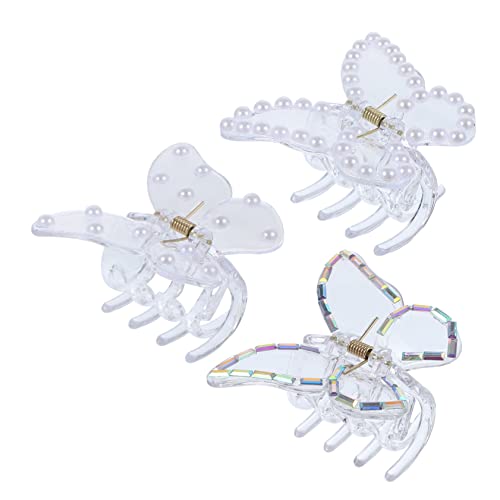 Baluue 3stücke Schmetterling Haarspangen Für Damen Haarspange Mit Haarklammern Schmetterlings-haarspangen Für Frauen Kleine Haarspange Für Langes Haar von Baluue