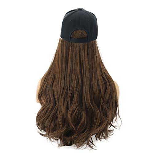 Baluue Perückenkappe für Damen Lockiges Haar Perückenhut Einteiliger Hut Perücke Haarverlängerung Lässige Kappe Vielseitig Einsetzbar für Anlässe von Baluue
