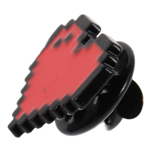 Baluue Pixel Herz Brosche Anstecknadel Rot Zinklegierung Accessoire Für Kleidung Taschen Hüte Valentinstag Party Geschenk Frauen Mädchen von Baluue