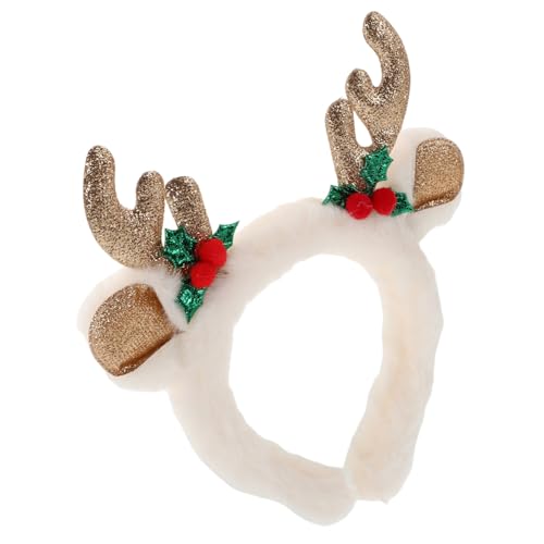 Baluue Plüsch Geweih Haarreif Weihnachts Kopfschmuck für Damen Mädchen Weicher Bequemer Haarschmuck Vielseitig für Weihnachtsfeier Fasching Party von Baluue