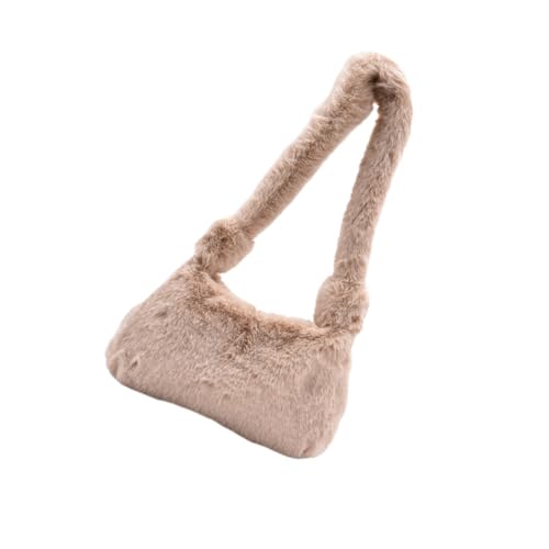 Baluue Plüsch Schultertasche Damen Kuscheliger Shopper Herbst Winter Weiche Umhängetasche Modisch Karikatur Tasche Freizeit Tragetasche für Mädchen Alltag von Baluue