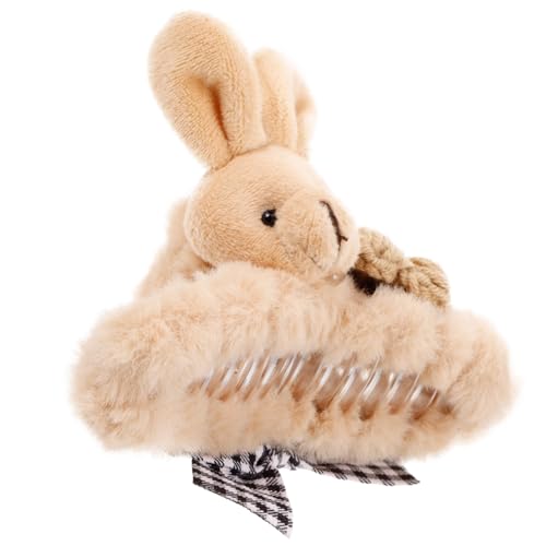 Baluue Kaninchen-haarspange Für Damen Pelzige Haarklammer Haarklammer Für Langes Haar Haar-accessoire Für Gesichtswaschen Und Sport Haarspange Für Verschiedene Anlässe von Baluue