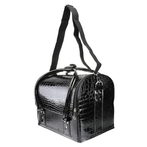 Baluue Professioneller Kosmetikkoffer Aus Pu-Leder Mit Großen Fächern Für Make-up Tragbar Und Stylisch Für Reisen Organizer Zuhause Farbe Schwarz von Baluue