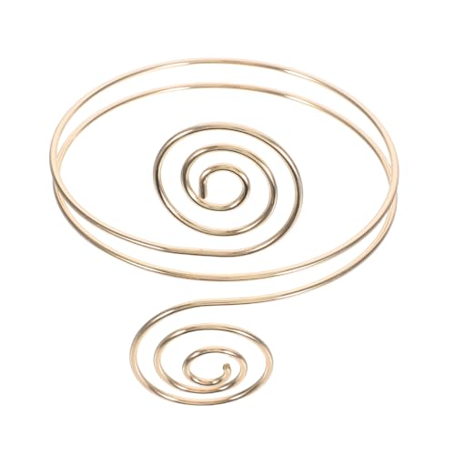Baluue Punk Stil Metall Armreif Damen Goldfarben Spiralarmlet Extravaganter Oberarm Schmuck Langlebig Geschenkidee für Freundinnen von Baluue