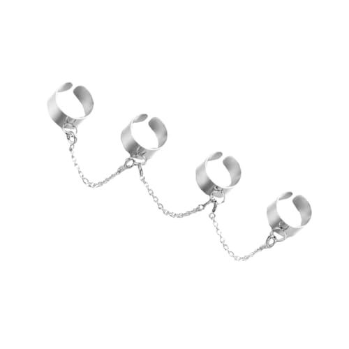 Baluue Punk Style Kettenring Hand Schmuck Offener Verstellbarer Unisex Ring mit Einzigartigem Design für Festival Party Alltag von Baluue
