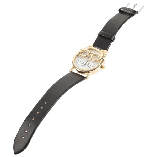 Baluue Quartz Armbanduhr mit Modischem Katzenmotiv Langlebiges Pu-lederarmband Elegant und Angenehm für Jungen und Mädchen Geschenk für Alltag und Party von Baluue