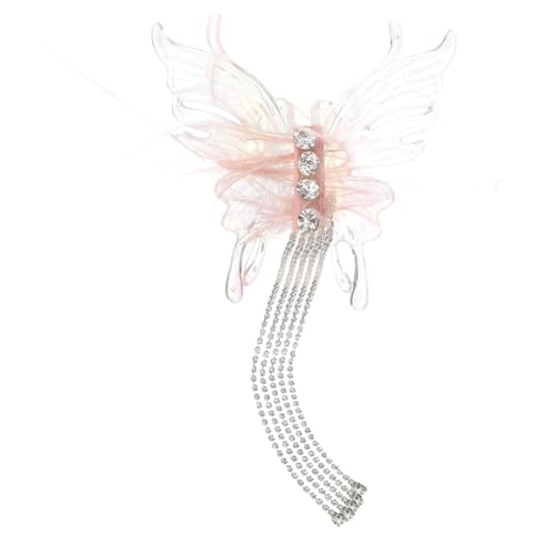 Baluue Quaste Schmetterling Haarspangen Schmetterling Haarnadel Strass Haarspange Haarklammer Retro Haarschmuck Haarschmuck Für Mädchen Frauen Rosa von Baluue