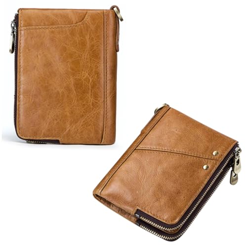 Baluue RFID Schutz Herren Geldbörse Khaki Wallet Multifunktional Münzfach Kreditkartenetui Kurz und Leicht für Alltag und von Baluue