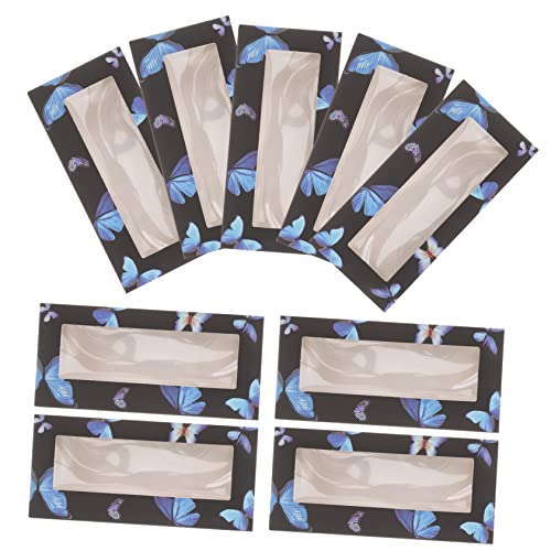 Baluue 10stücke Wimpern Aufbewahrungsboxen Papier Tragbar Und Sicher Mit Transparentem Fenster Für Fake Lash von Baluue