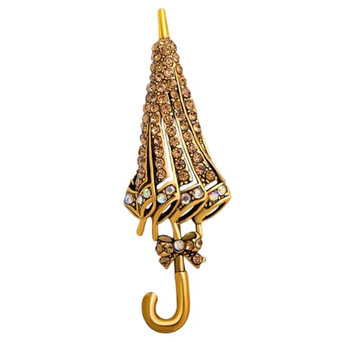 Baluue Regenschirm brosche Anstecknadel Funkelnden Strasssteinen Modisches Accessoire für Damen und Herren Vielseitiger Lapel Pin zur Dekoration von Kleidung Taschen und Schals Langlebig von Baluue