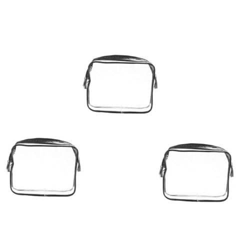 Baluue 3stücke Transparenter Waschbeutel Kosmetikbeutel Reisetasche Kosmetiktasche Schminktasche Organizer Schminktäschchen Reise-kulturtasche Dekorative Kosmetiktasche von Baluue