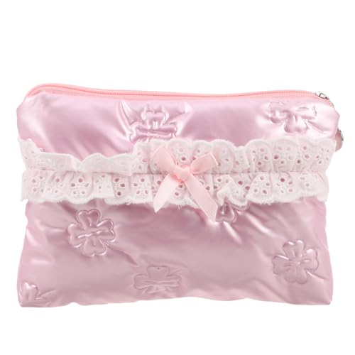 Baluue Reise-kulturtasche – Tragbare Rosa Aufbewahrungstasche Für Make-up-Pinsel, Kosmetiktasche Für Damen, Süßer Hautpflege-Lippenstift-Organizer Für Unterwegs Und Den Täglichen von Baluue