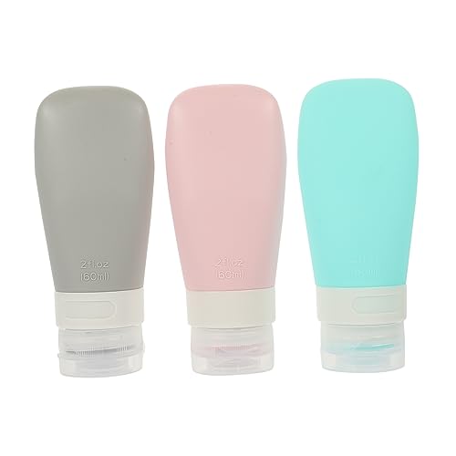 Baluue Reiseflaschen 60 Ml Tragbare Quetschflaschen Aus Silikon Für Lotion Shampoo Duschgel Handcreme 4 Stück von Baluue