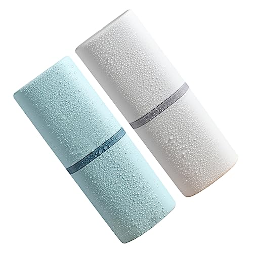 Baluue Reisezahnbürstenhalter Mit Becher 2 Stück Kompakte Zahnbürsten-aufbewahrungsbox Für Zuhause Und Unterwegs von Baluue