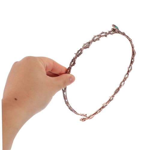 Baluue Renaissance Krone für Damen mit Einstellbarem Dorn Design Vintage Barock Stil Grüne Strasssteine Mittelalterliches Kopfschmuck Accessoire für Hochzeiten Cosplay und Historische von Baluue