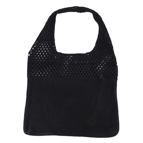 Baluue Retro Gestrickte Damen Schultertasche mit Hohlmuster Großer Kapazität Modische Umhängetasche für Alltag und Freizeit Leicht und Vielseitig in Schwarz Erhältlich von Baluue