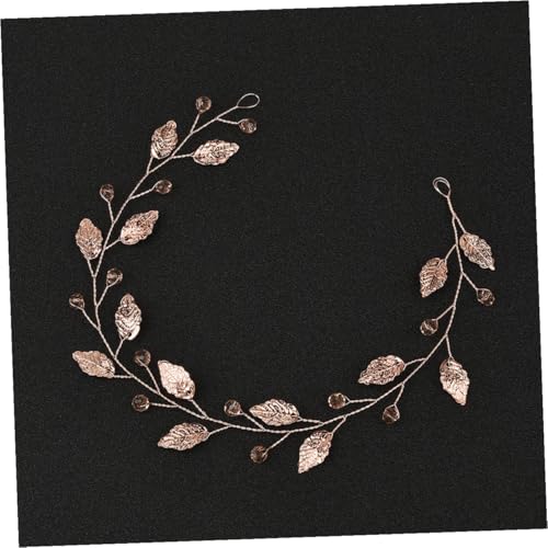 Baluue Rhinestone Braut Stirnband Blattdesign Elegantes Handgefertigtes Haaraccessoire für Hochzeit Braut Frisur Schmuck in Roségold mit Kristallen von Baluue