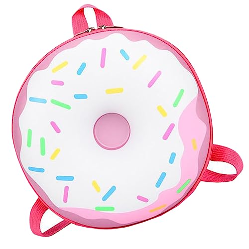 Baluue Rucksack mit Kreativem Donut Form Etui Leichter Tragbarer Kindergartenrucksack für Jungen und Mädchen Modisch und Kompakt Süßer Schulranzen für Kleinkinder Rosa von Baluue