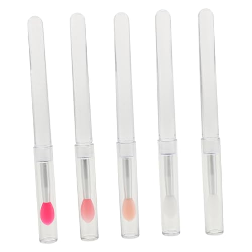 Baluue 5stücke Silikon Lippenpinsel Wiederverwendbare Lippenmasken Applikatoren Für Lippenstift Lipgloss Lidschatten Und Mehr Tragbar Und Leicht Für Unterwegs von Baluue