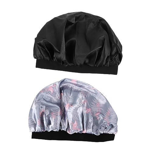Baluue Satin-haarpflegehauben-set Mit Breitem Rand Für Damen Elastisches Band Weich Und Atmungsaktiv Geeignet Zum Schlafen Und Waschen Des Gesichts von Baluue