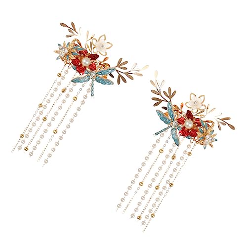 Baluue 2stücke Haarspangen Mit Libellen-haarnadeln Für Frauen Hinten Haar Spange Mit Quaste Kopfschmuck Für Dickes Und Dünnes Haar von Baluue