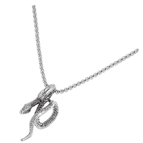 Baluue Schlangenanhänger Halskette Damen Punk Vintage Kette aus Langlebiger Legierung Modische Clavicle Kette für Party Club Tanzveranstaltungen von Baluue