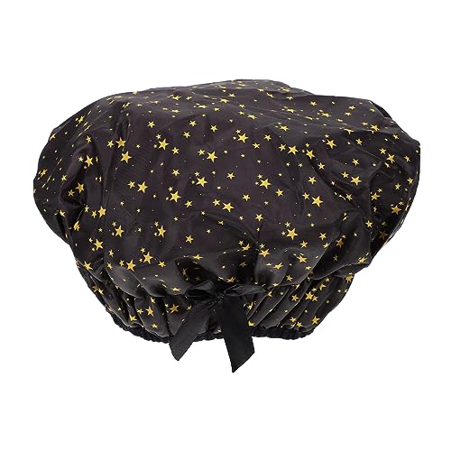 Baluue Duschhaube Doppelschichtig Damen Für Dusche Haar Abdeckung Bade-duschhauben Make-up Haarhaube Mit Elastischer Schleife von Baluue