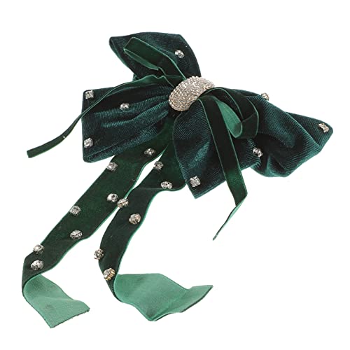Baluue Eleganter Haarclip Mit Langem Satinband Und Funkelndem Rhinestone-bowknot Für Hochzeiten Und Besondere Anlässe Stilvolles Haaraccessoire Für Damen von Baluue