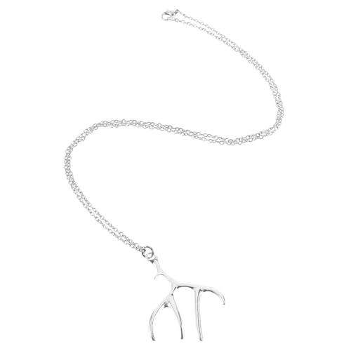 Baluue Schlichte Weihnachts Hirschgeweih Halskette Damen Anhänger Leicht Tragbar Robust Festlich Schmuck von Baluue