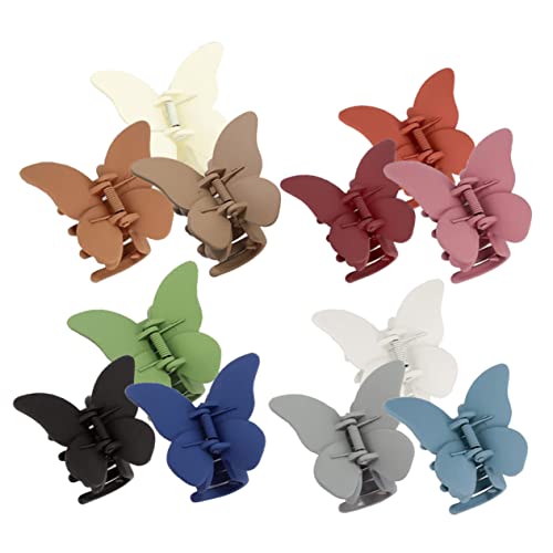 Baluue 12 Stücke Schmetterlings Haarklammern für Dickes und Dünnes Haar Kleine Clips Rutschfeste Haaraccessoires für Damen für Alltag und Besondere Anlässe von Baluue