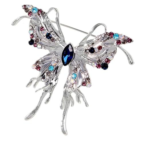 Baluue Schmetterlingsbrosche mit Strass Eleganter Anstecker für Kleidung Tücher Hüte Vielseitiger Modeschmuck Edles Design als für Damen und Besondere Anlässe von Baluue