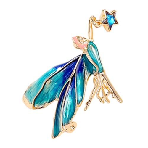 Baluue Schöne Fairy Brosche Damen Anstecknadel mit Farbenfrohem Design Dekorative Revers Schalspange Modischer Kleidungsschmuck für Jacken Hüte und Accessoires von Baluue