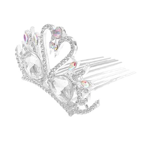 Baluue Schwanenkrone Diademe Für Frauen Strass Hochzeit Brautjungfer Haarspange Haarspangen Für Damen Abschlussball Braut-tiara Braut Kopfschmuck Dame Krone Frauen-tiara Weiß Legierung von Baluue