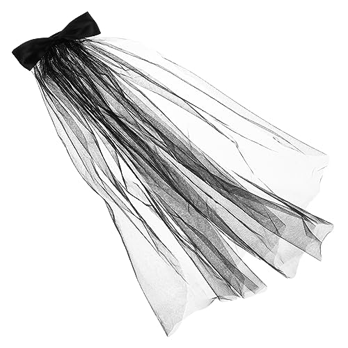 Baluue Schwarze Haarnadel Mit Schleife Und Schleier Gothic-halloween-kopfbedeckung Für Damen Party-accessoire Baluue Schwarze Haarnadel Mit Schleife Und Schleier Gothic-halloween-kopfbedeckung Für Damen Party-accessoire von Baluue