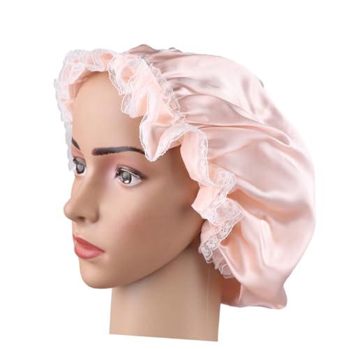 Baluue Seidenhaube Für Frauen Elastische Schlafmütze Incarnadine Schützt Das Haar Beim Schlafen Und Duschen Für Lange Haare Hält Frisuren Ordentlich von Baluue