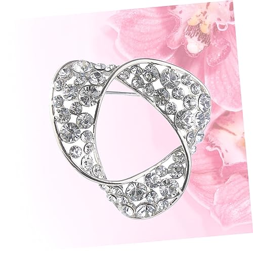 Baluue Silberfarbene Brosche mit Funkelnden Strasssteinen Anstecknadel für Damen und Mädchen Vielseitiger Schal und Kleidungsschmuck Langlebige und Kreative Modedekoration für Besondere von Baluue