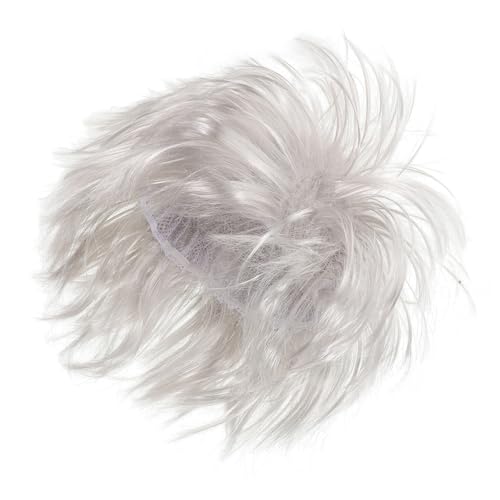 Baluue Silberweiße Professor Perücke Herren Punk Stil Langhaar Cosplay Halloween Party Zubehör Komfortable Synthetikfaser Für Erwachsene Verkleidung von Baluue