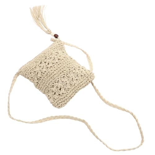 Baluue Sommer Strohtasche Damen Gewebte Strandtasche Handtasche Vielseitig Schultertasche Urlaubstasche Leicht Robust von Baluue